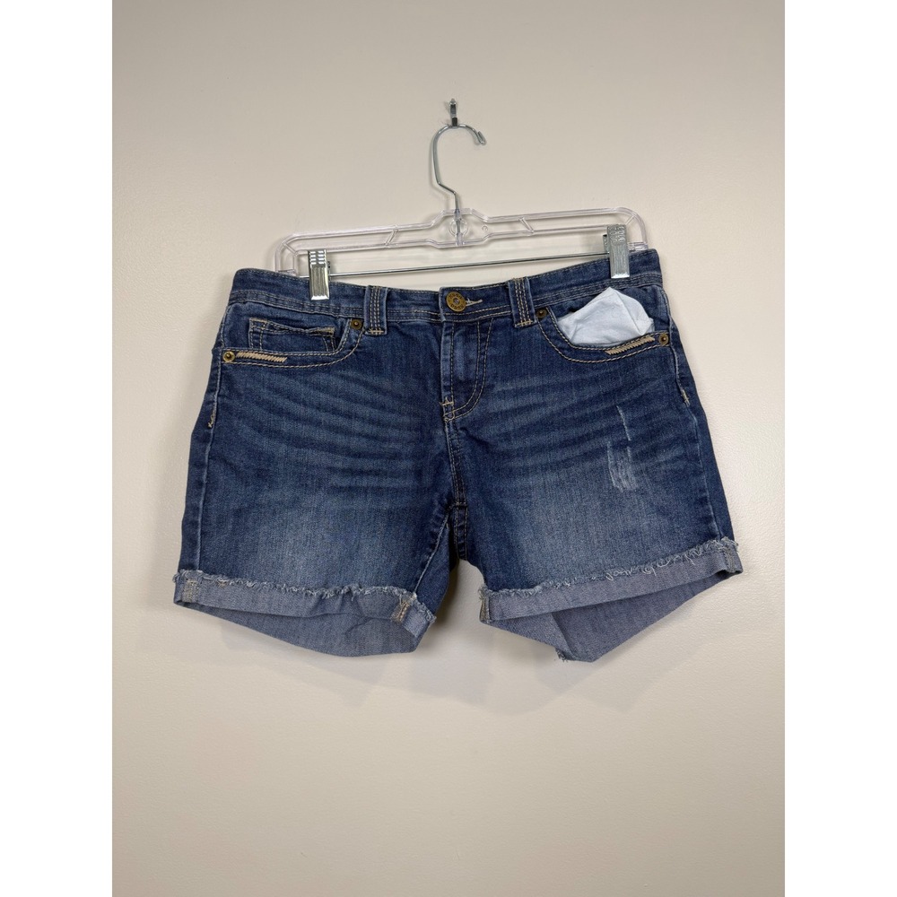 Mudd Womens Juniors Shorts‎ 11 Y2K Denim Cuffed Distressed Boho 90s Retro Summer